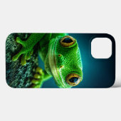 Levendige Groene Gecko Reptiel Macro Close-up Case-Mate iPhone Case (Achterkant (horizontaal))