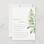 LEVENDIGE GROENE GOUDEN AQUAREL VARENS RECEPTIE KAART (Voorkant)