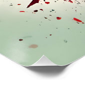 Levendige groene hart burst perfect poster (Hoek)