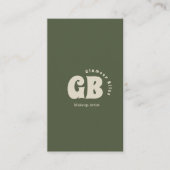 Levendige groene make-up artiest salon visitekaartje (Voorkant)