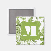Levendige groene Rozen Magneet (Voorkant / Achterkant)