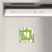 Levendige groene Rozen Magneet (Insitu (Vaatwasser))