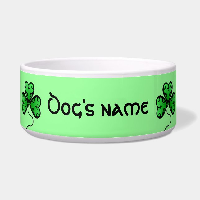 Levendige groene shamrocks voerbakje (Voorkant)