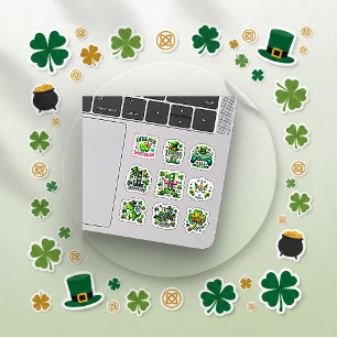 Levendige groene St. Patrick's Day kinderpakket Sticker