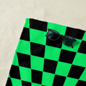 Levendige groene stralen aangepaste zon grafische  strandlaken (In situ)