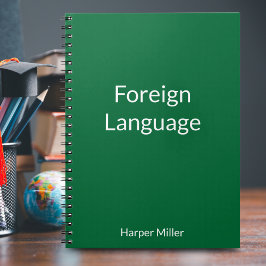 Levendige groene taal leren Notitieboek