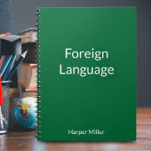 Levendige groene taal leren Notitieboek