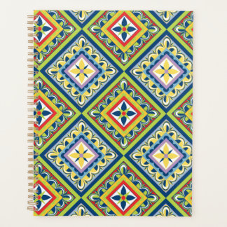 Levendige Groene Talavera-tegelplanner Planner