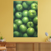 Levendige groene tomaat stilleven olieverfschilder canvas afdruk (Insitu (Woonkamer))