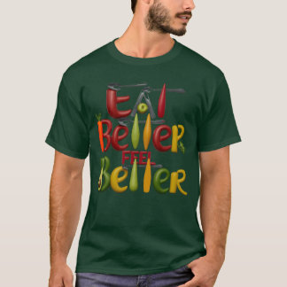 Levendige Groente Delight Vier Veganische Levensst T-shirt