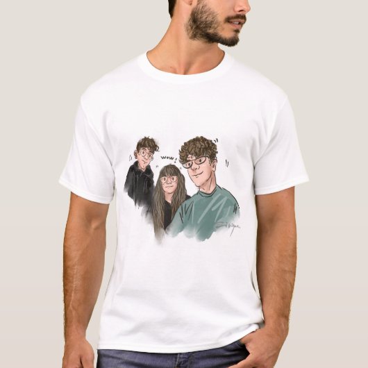 Levendige groepsportret Mannen T - Shirt (Voorkant)