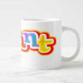 Levendige grote en kleurrijke jumbospecialistische grote koffiekop (Rechts)