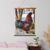 Levendige Haan Tapijt - Kleurrijke Wall Art Hangend Wandkleed (Slaapkamer)