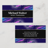 Levendige Halftone stijlvol | goudlaag Visitekaartje (Voorkant / Achterkant)