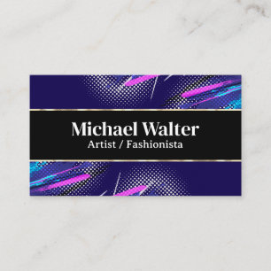 Levendige Halftone stijlvol goudlaag Visitekaartje