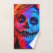 Levendige Halloween make-up kunst Bad Handdoek (Handdoek)