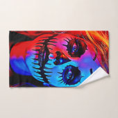 Levendige Halloween make-up kunst Bad Handdoek (Handdoek)