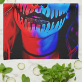 Levendige Halloween make-up kunst Theedoek (Gevouwen)