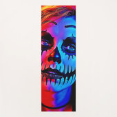 Levendige Halloween make-up kunst Yogamat (Voorkant)