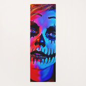 Levendige Halloween make-up kunst Yogamat (Achterkant)