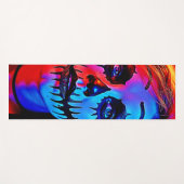 Levendige Halloween make-up kunst Yogamat (Voorkant (horizontaal))