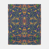 Levendige Halloween nachtelijke hemel met kleurrij Fleece Deken (Voorkant)