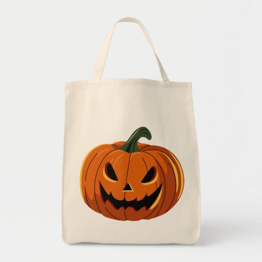 Levendige Halloween pompoen illustratie Tote Bag (Voorkant)