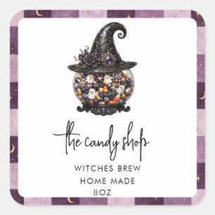 Levendige Halloween-productstickers Vierkante Sticker