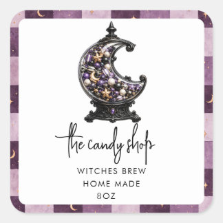 Levendige Halloween-productstickers Vierkante Sticker