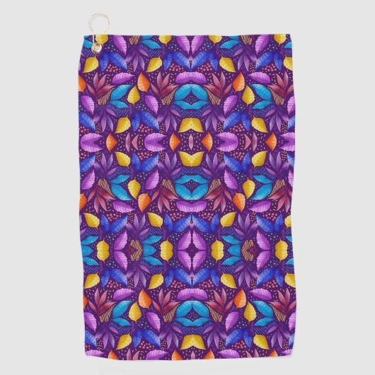 Levendige handdoek met een symmetrisch patroon (Voorkant)