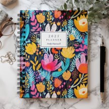 Levendige handgeschilderde bloemmotief turquoise m