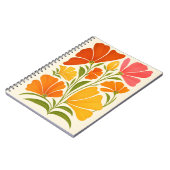 Levendige handgeschilderde wilde bloemen kunst notitieboek (Linkerzijde)