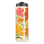 Levendige handgeschilderde wilde bloemen kunst thermosbeker (Voorkant)