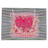 Levendige handgetekende liefde met hart groot cadeauzakje (Achterkant)