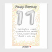 Levendige 'Happy 17th Birthday' Sticker - Aanpasse (Vel)