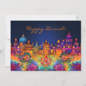 Levendige Happy Diwali met aangepaste tekst (Voorkant)