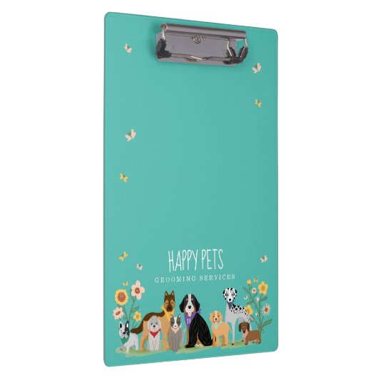 Levendige Happy Pet-reeks - Pet Care & Grooming Bl Klembord (Rechts)