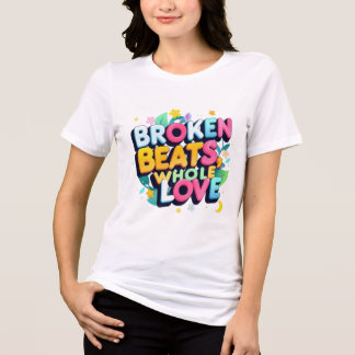 Levendige harmonie: gebroken beats, hele liefde Tri-Blend shirt