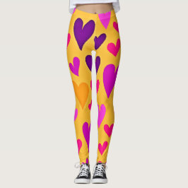 Levendige hart gelukzaligheid: liefde patroon leggings