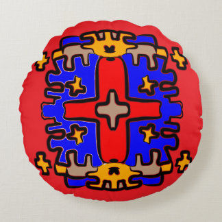 Levendige Hart Mandala Rond Kussen
