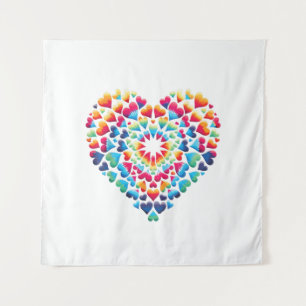 Levendige Hart Tie-Dye Wandkleed
