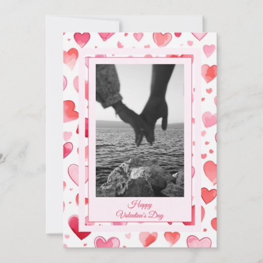 Levendige harten | Aangepaste naam | VALENTIJNSDAG Feestdagenkaart (Voorkant)