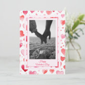 Levendige harten | Aangepaste naam | VALENTIJNSDAG Feestdagenkaart (Staand voorkant)