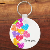 Levendige harten "Ik hou van je" Sleutelhanger (Voorkant)