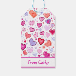 Levendige harten | Kleurrijk | Aangepast aan&Van Cadeaulabel