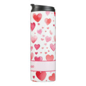 Levendige harten | Kleurrijk | Aangepaste tekst Thermosbeker (Geroteerd rechts)