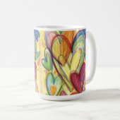 Levendige harten Kunst Aangepaste koffiebeker Koffiemok (Voorkant rechts)