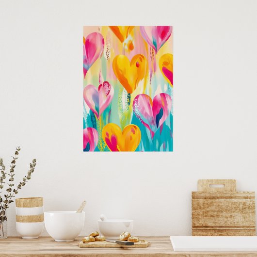 Levendige Heart Art Print (Keuken)