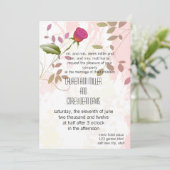 levendige heerlijke roos bruiloft kaart (Staand voorkant)