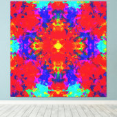 Levendige heldere kleuren Patroon Art Canvas Afdruk (Insitu (Houten vloer))